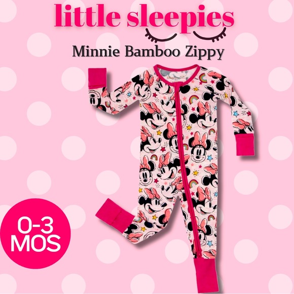 EUC Disneys Minnie Mouse Little Sleepies Zippy 0-3 months